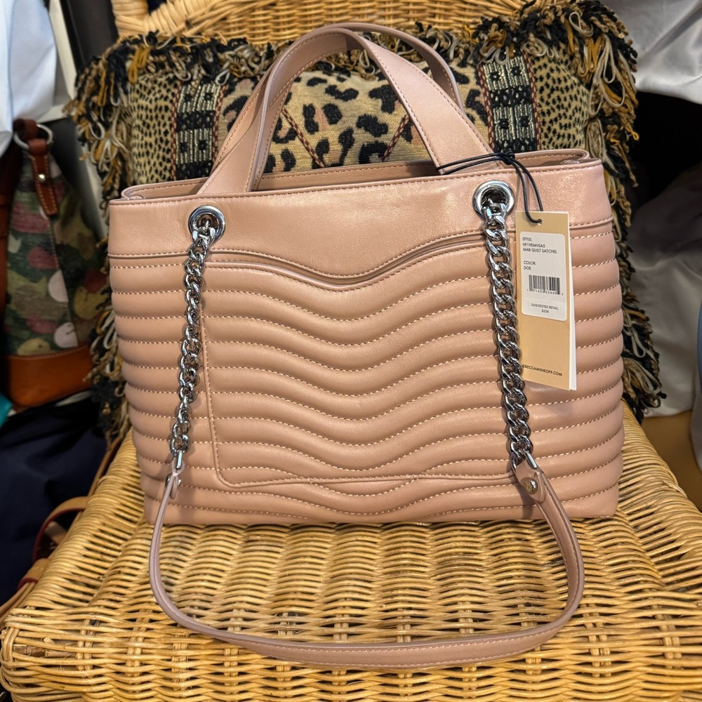 NWT - Rebecca Minkoff M.A.B Quilted Satchel - Doe - Picture 4 of 10